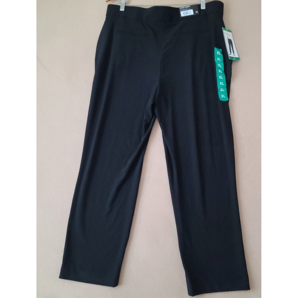 Hilary Radley Stretch Pull On Dress Pant Built In Tummy Control Black XL NWT - Picture 3 of 12